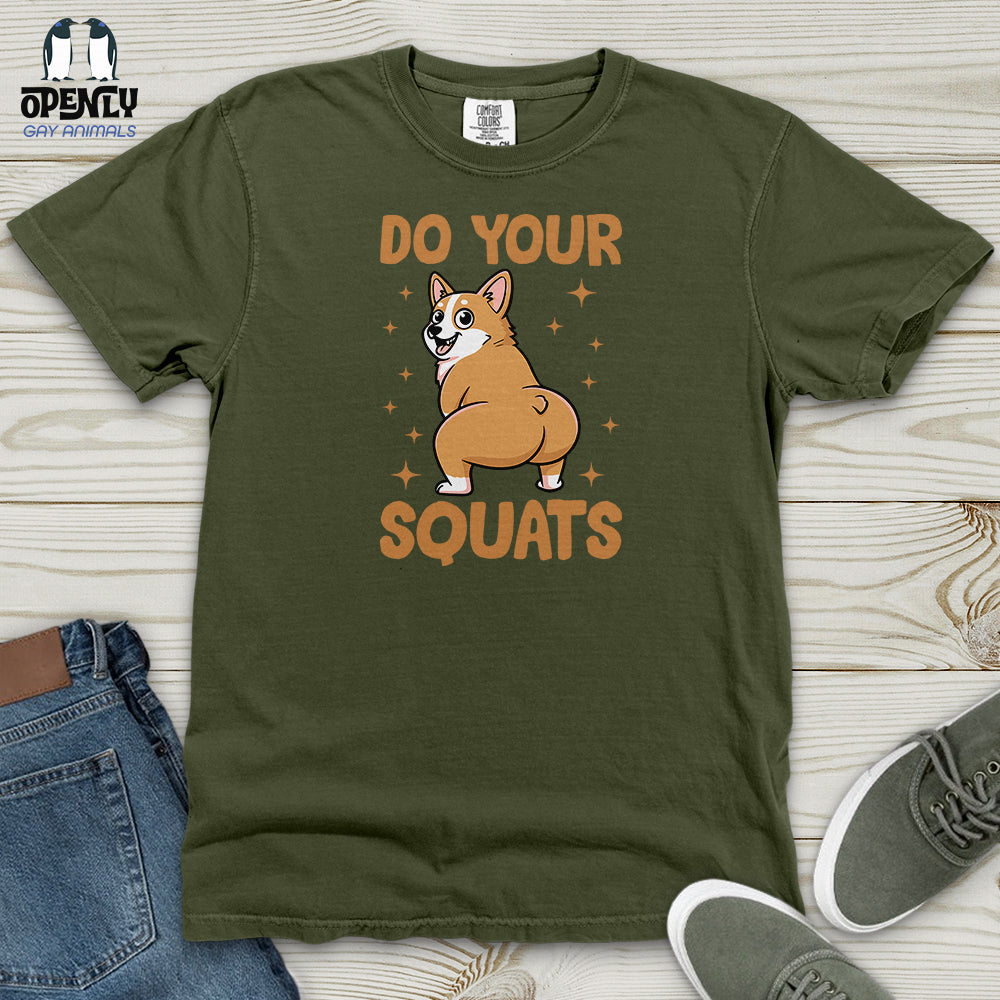 Do Your Squats Heavy Cotton Comfort Colors Tee Gift For Animal Lover