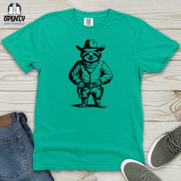 Cowboy Sloth Heavy Cotton Comfort Colors Tee Gift For Animal Lover