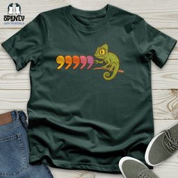 Comma Chameleon Unisex T Shirt Gift For Animal Lover
