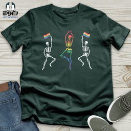 Dancing Skeletons Pride Unisex T Shirt Gift For Animal Lover