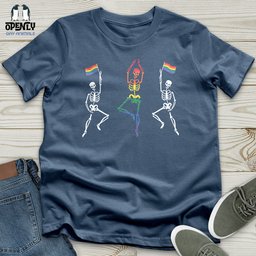 Dancing Skeletons Pride Unisex T Shirt Gift For Animal Lover
