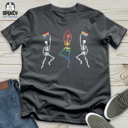 Dancing Skeletons Pride Unisex T Shirt Gift For Animal Lover