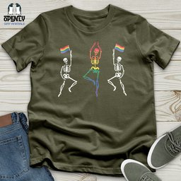Dancing Skeletons Pride Unisex T Shirt Gift For Animal Lover
