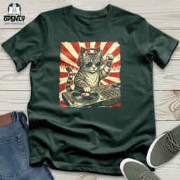 DJ Cat Unisex T Shirt Gift For Cat Lover