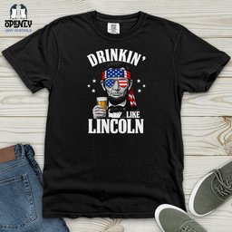 Drinkin Like Lincoln Heavy Cotton Comfort Colors Tee Gift For Animal Lover