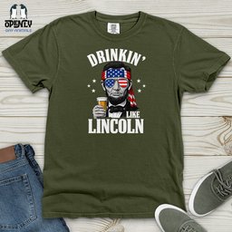 Drinkin Like Lincoln Heavy Cotton Comfort Colors Tee Gift For Animal Lover