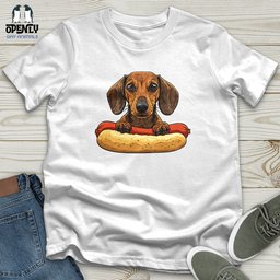 Dachshund Hotdog Hug Softstyle Tee Gift For Dog Lover