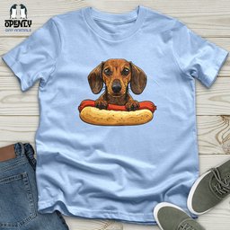 Dachshund Hotdog Hug Softstyle Tee Gift For Dog Lover