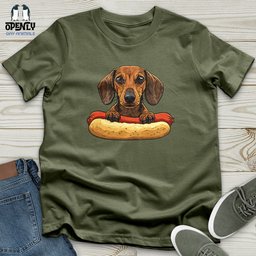 Dachshund Hotdog Hug Softstyle Tee Gift For Dog Lover