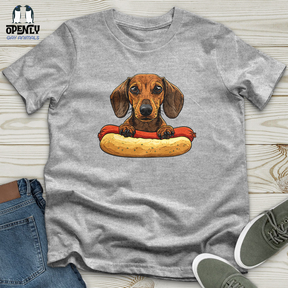 Dachshund Hotdog Hug Softstyle Tee Gift For Dog Lover