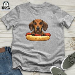 Dachshund Hotdog Hug Softstyle Tee Gift For Dog Lover