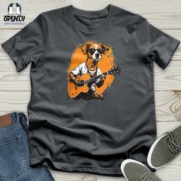 Dog Guitarist Unisex T Shirt Gift For Dog Lover