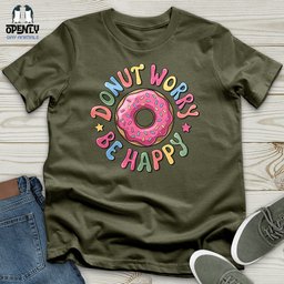 Donut Worry Be Happy Unisex T Shirt Gift For Animal Lover
