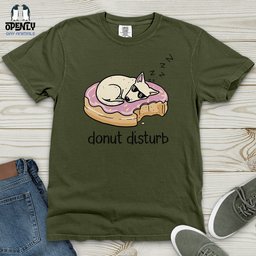 Donut Disturb Heavy Cotton Comfort Colors Tee Gift For Animal Lover