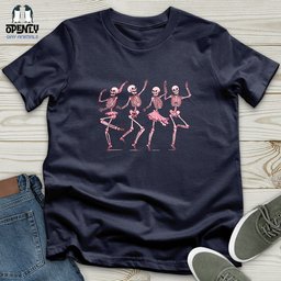 Dancing Pink Skeletons Softstyle Tee Gift For Animal Lover