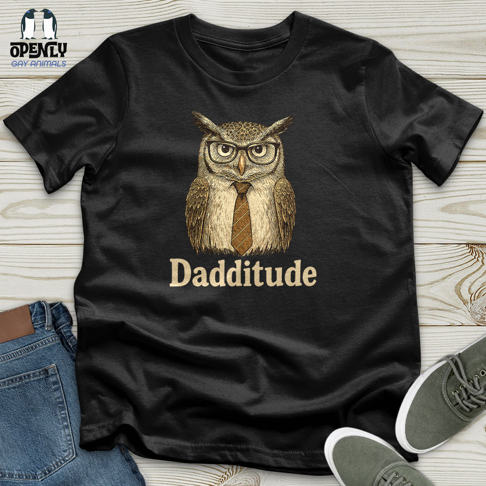 Dadditude Owl Unisex T Shirt Gift For Animal Lover