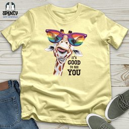 Giraffe IT Is Good To See You Softstyle Tee Gift For Animal Lover