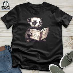 Ferret Reader Unisex T Shirt Gift For Animal Lover