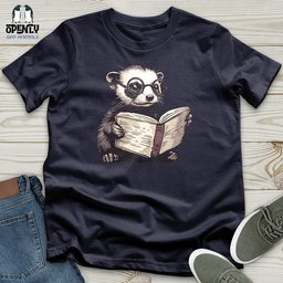 Ferret Reader Unisex T Shirt Gift For Animal Lover