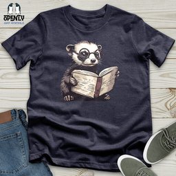 Ferret Reader Unisex T Shirt Gift For Animal Lover
