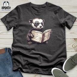 Ferret Reader Unisex T Shirt Gift For Animal Lover