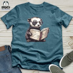 Ferret Reader Unisex T Shirt Gift For Animal Lover