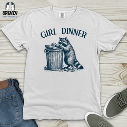 Girl Dinner Heavy Cotton Comfort Colors Tee Gift For Animal Lover