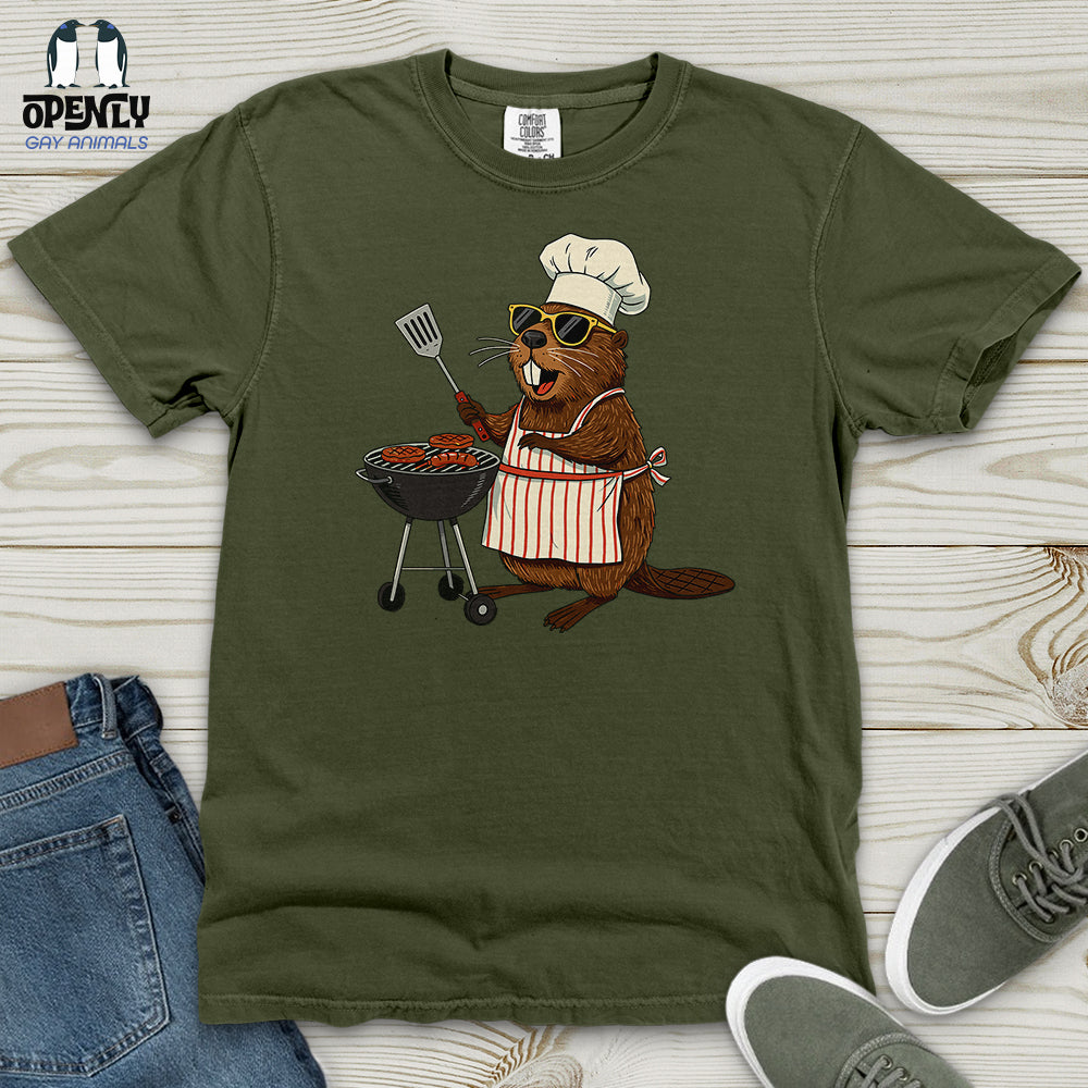 Chef Beaver Heavy Cotton Comfort Colors Tee Gift For Animal Lover