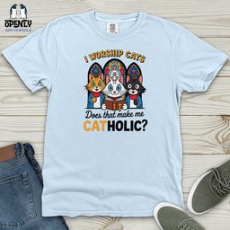 Catholic Heavy Cotton Comfort Colors Tee Gift For Animal Lover