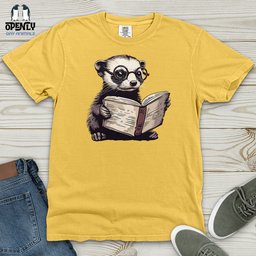 Ferret Reader Heavy Cotton Comfort Colors Tee Gift For Animal Lover