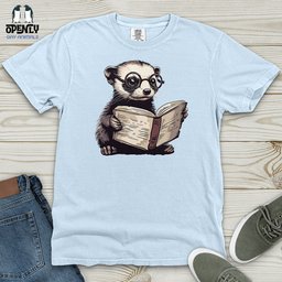 Ferret Reader Heavy Cotton Comfort Colors Tee Gift For Animal Lover