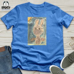 Glitch Bunny Faded Unisex T Shirt Gift For Animal Lover