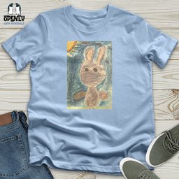 Glitch Bunny Faded Unisex T Shirt Gift For Animal Lover