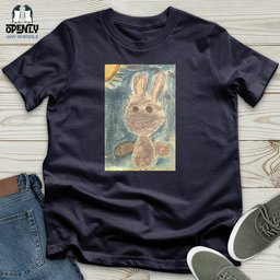 Glitch Bunny Faded Unisex T Shirt Gift For Animal Lover
