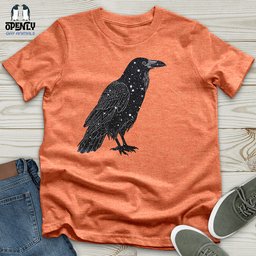 Celestial Raven Silhouette Unisex T Shirt Gift For Animal Lover
