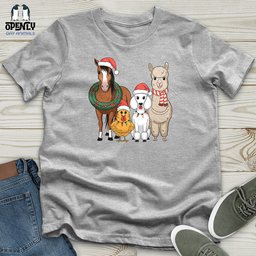 Christmas Animal Unisex T Shirt Gift For Animal Lover