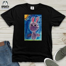 Glitch Bunny Heavy Cotton Comfort Colors Tee Gift For Animal Lover