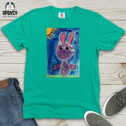 Glitch Bunny Heavy Cotton Comfort Colors Tee Gift For Animal Lover