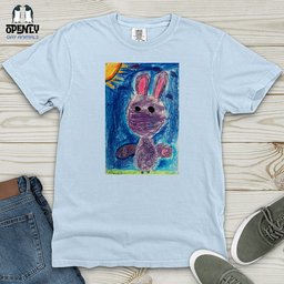 Glitch Bunny Heavy Cotton Comfort Colors Tee Gift For Animal Lover