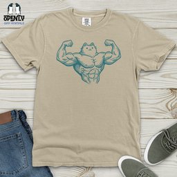 Cat Flex Body Heavy Cotton Comfort Colors Tee Gift For Cat Lover