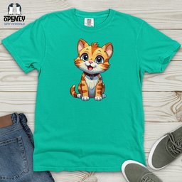 Cat 2 Heavy Cotton Comfort Colors Tee Gift For Cat Lover