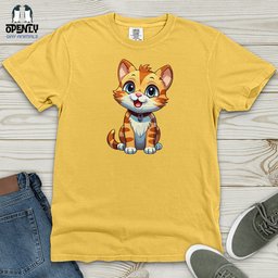 Cat 2 Heavy Cotton Comfort Colors Tee Gift For Cat Lover
