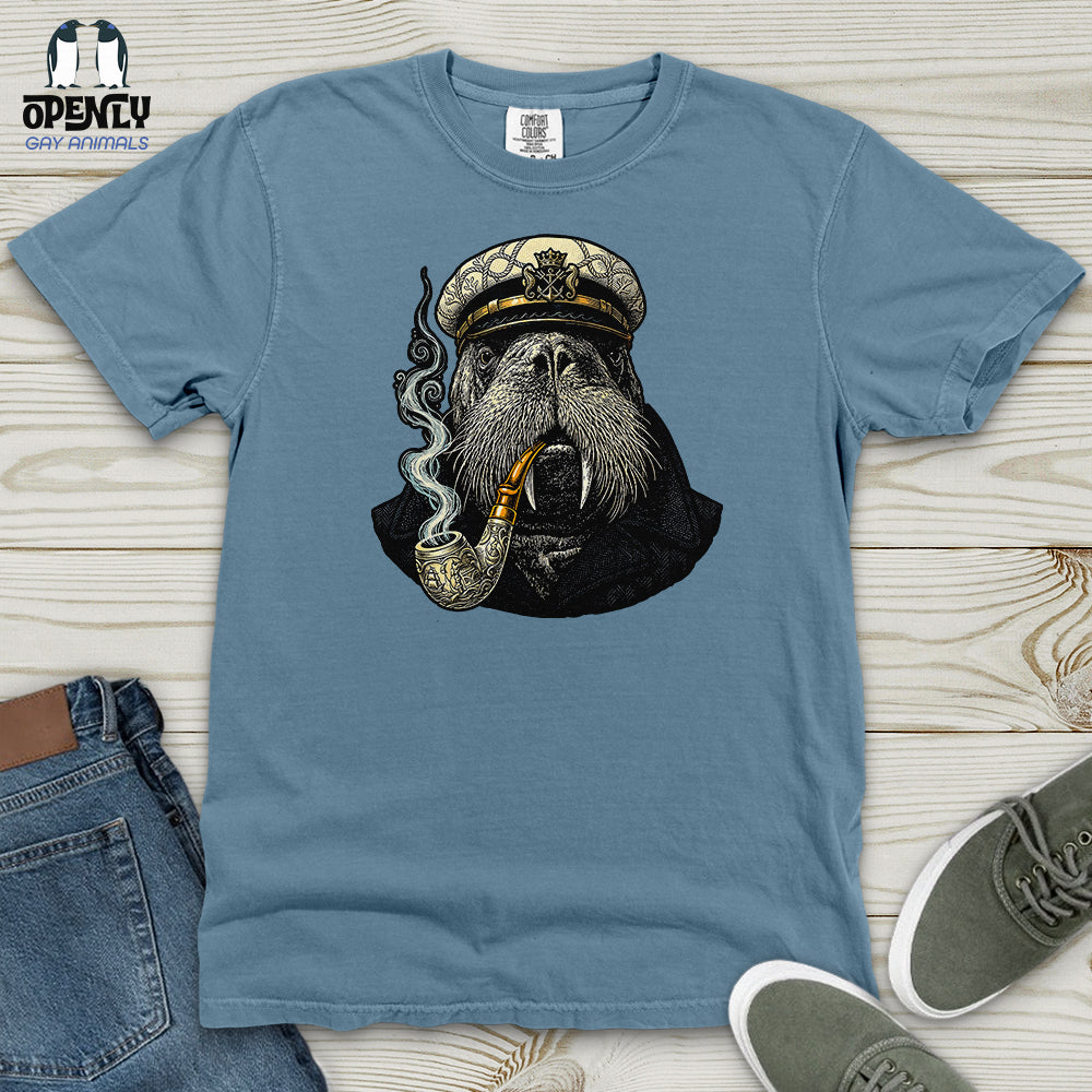 Captain Walrus Heavy Cotton Comfort Colors Tee Gift For Animal Lover