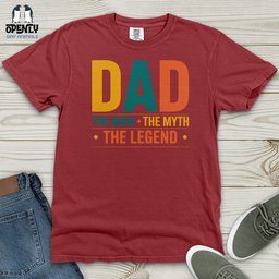 Dad The Man The Myth The Legend Heavy Cotton Comfort Colors Tee Gift For Dad