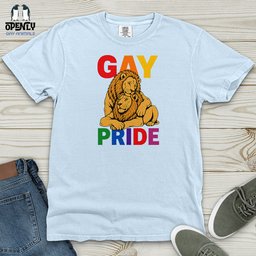 Gay Pride Lion Heavy Cotton Comfort Colors Tee Gift For Animal Lover