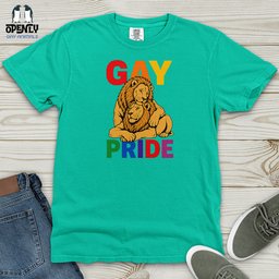 Gay Pride Lion Heavy Cotton Comfort Colors Tee Gift For Animal Lover
