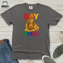 Gay Pride Lion Heavy Cotton Comfort Colors Tee Gift For Animal Lover