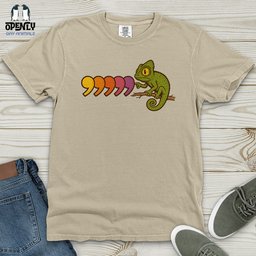 Comma Chameleon Heavy Cotton Comfort Colors Tee Gift For Animal Lover