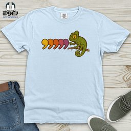 Comma Chameleon Heavy Cotton Comfort Colors Tee Gift For Animal Lover
