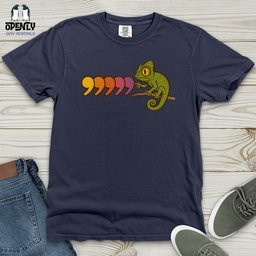 Comma Chameleon Heavy Cotton Comfort Colors Tee Gift For Animal Lover